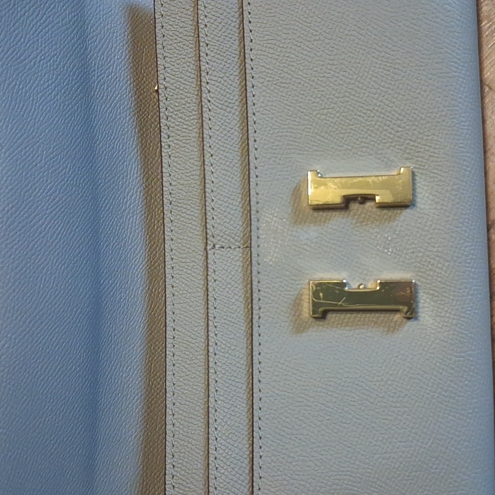 Constance Wallet in Light Gray with Gold Hardware - Picture 9 of 11